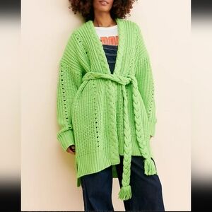 Farm Rio Cable Knit Sweater Cardigan